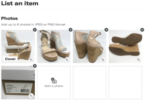 depop listing photos